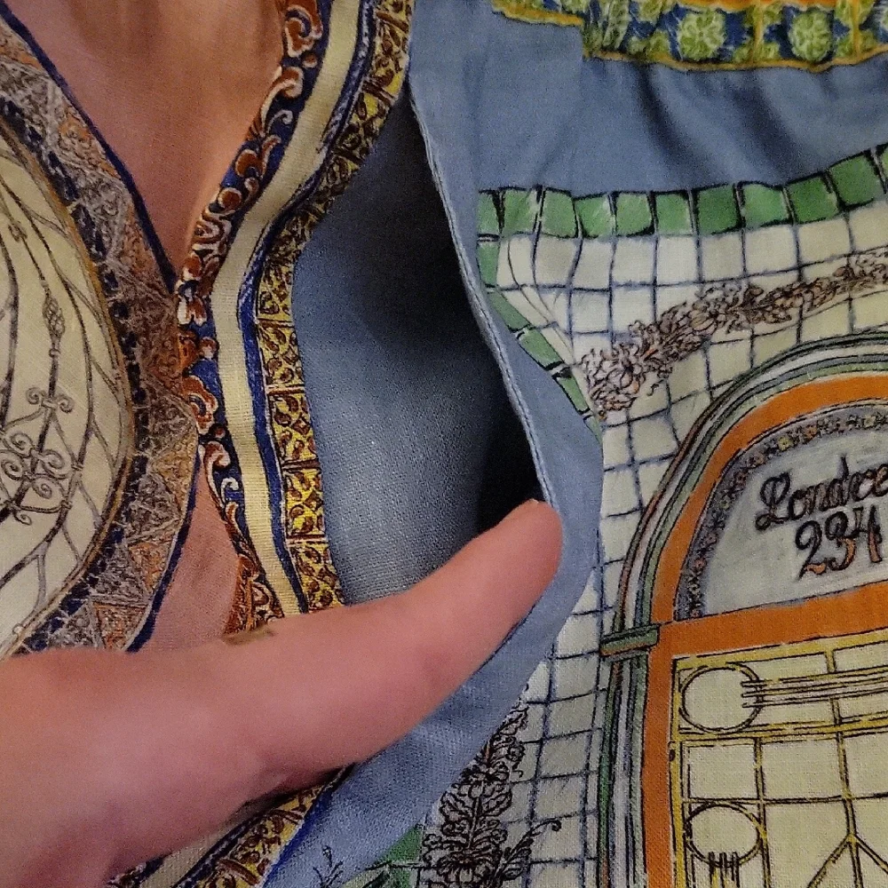 Alemais Multicolor Graphic Print Linen Shorts - Picture 6 of 8